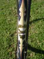 Seat tube paint detail