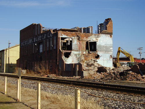 Goshen factory demolition January 2011